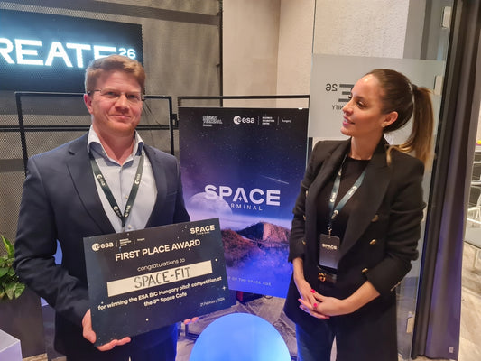 The Space-Fit won first place at the Space Cafe pitch competition.